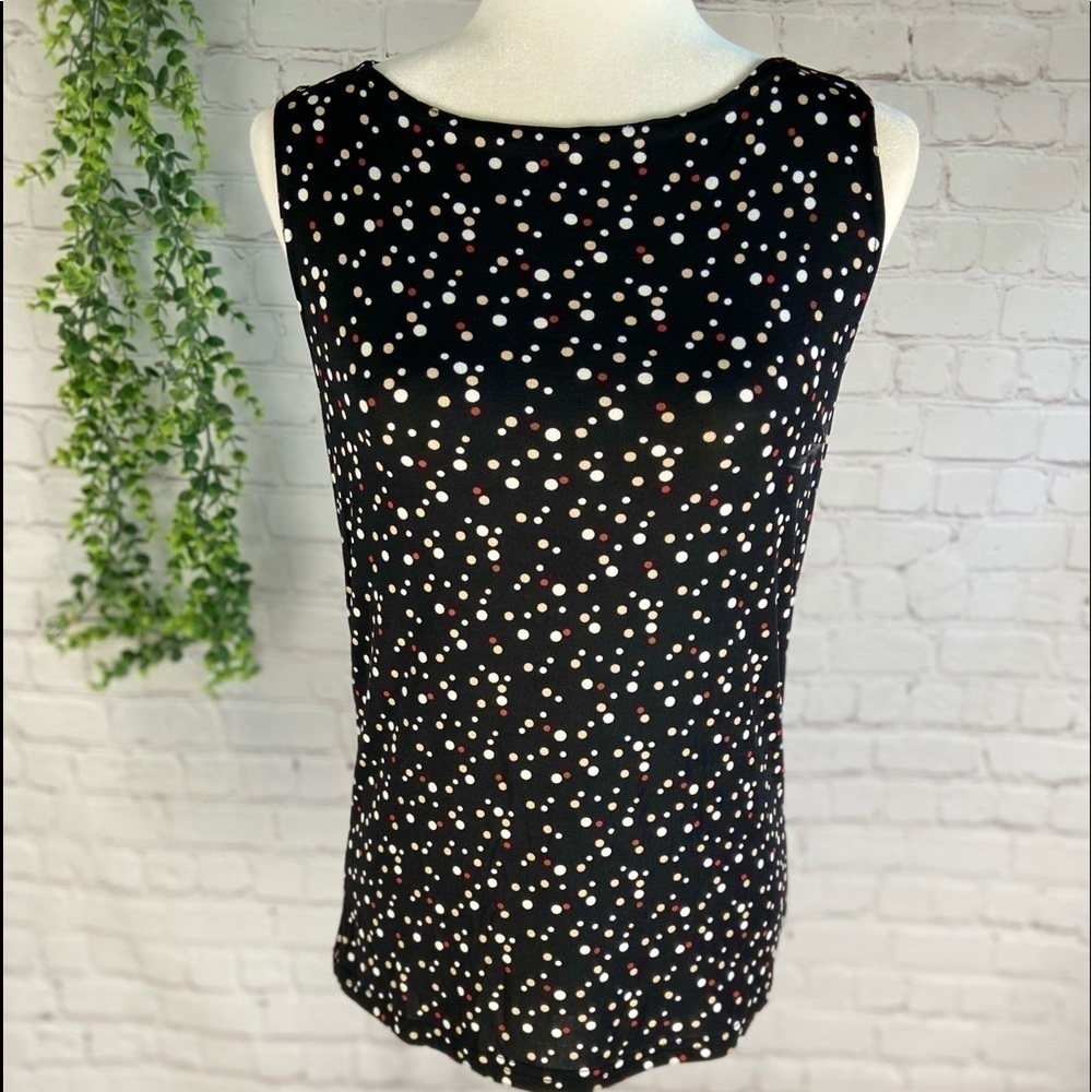 𝅺CAROL Rose Print Sleeveless Blouse Small